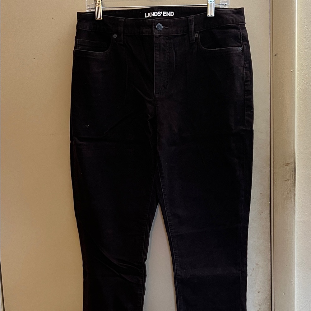 Lands' End Women’s Dark Brown/Chocolate Corduroy Straight-Leg Pants